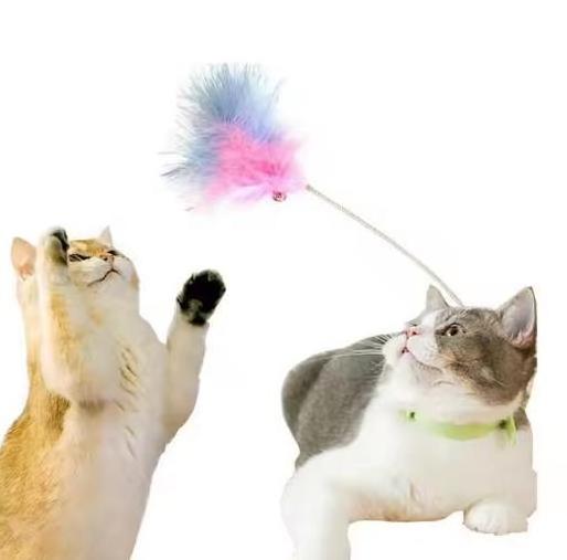 Interactive Feather Collar Cat Toy Cat Wand Neck Toys for Cat