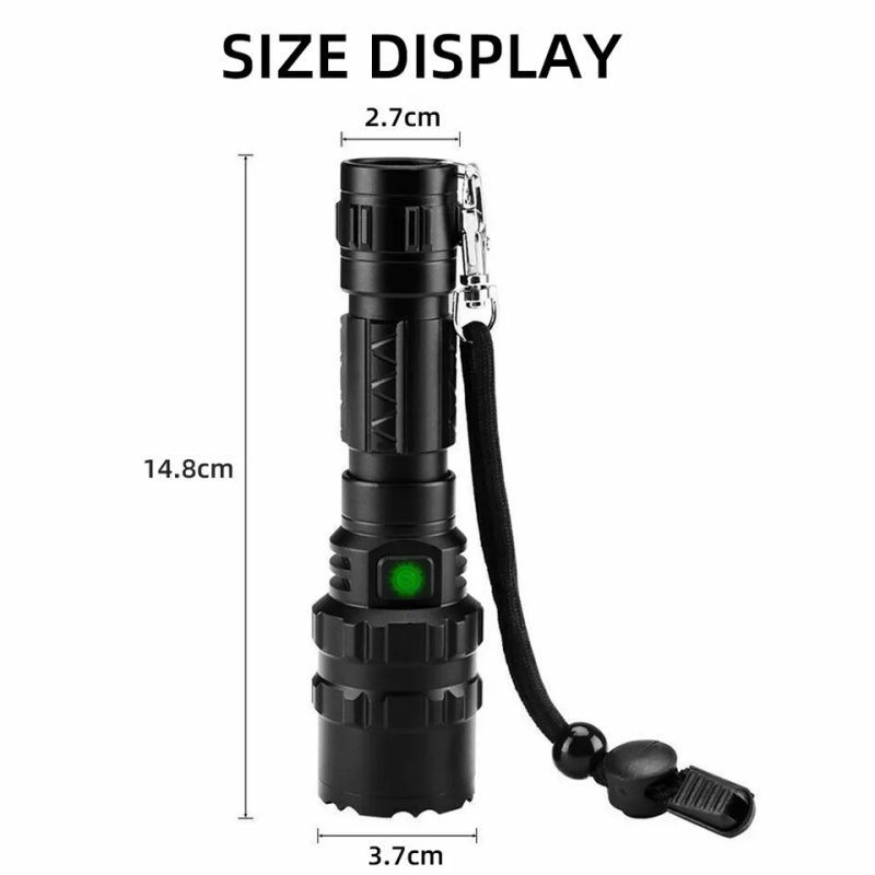 Powerful Flashlight USB Rechargeable L2 Super Bright Outdoor Waterproof Aluminum Alloy Tactical LED Flashlight