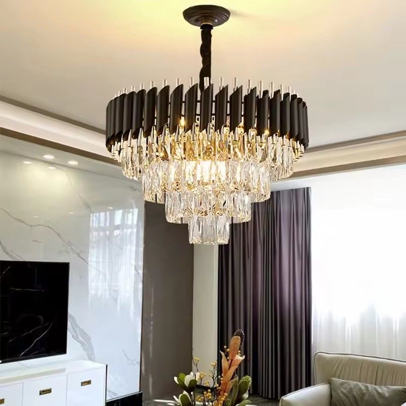 Light Luxury Crystal Chandelier Modern Simple Dining Room Villa Bedroom Between Netflix Light Fixtures