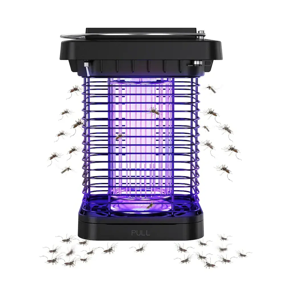 Multifunctional Outdoor Solar Insect Catch Mosquito Lamp Fly Hunting Purple Light Device USB Rechargeable Garden Insect Killer