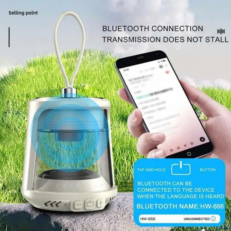 Outdoor Camping Extra Long Life Hanging Tent Lights Ambient Camping Lights Rechargeable Bluetooth Audio Lights