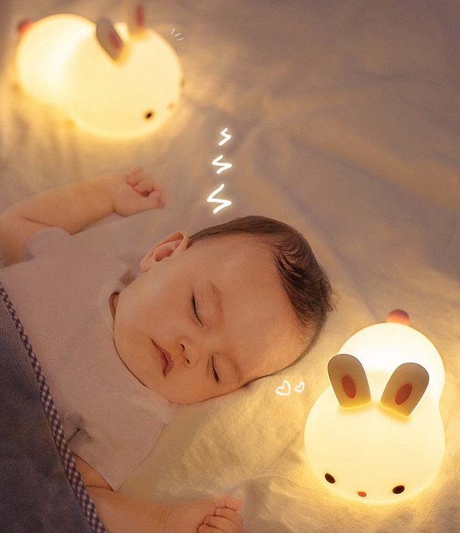 New LED Night Light for Kids Cute Animal Shapes Silicone Table Lamp USB Rechargeable Cordless Baby Night Light Kidsroom Bedroom