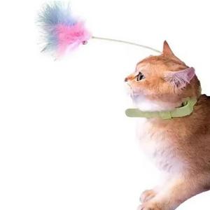 Interactive Feather Collar Cat Toy Cat Wand Neck Toys for Cat