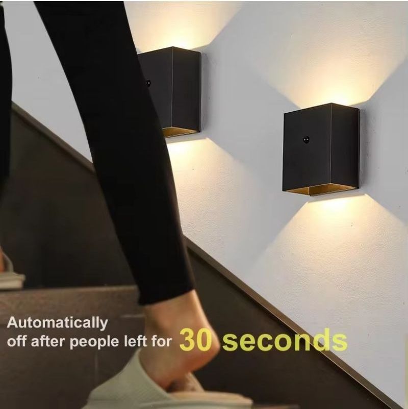 Magnetic Wall Light with Sensor Wiring Free Rechargeable Lights Patio Villa LED Up and Down Sensor Wall Lights