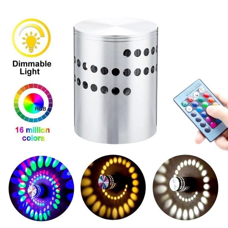 Led Modern Indoor Home Wall Lights Creative Aluminum Spiral Light Round Corridor Aisle Background Wall Decorative Lights