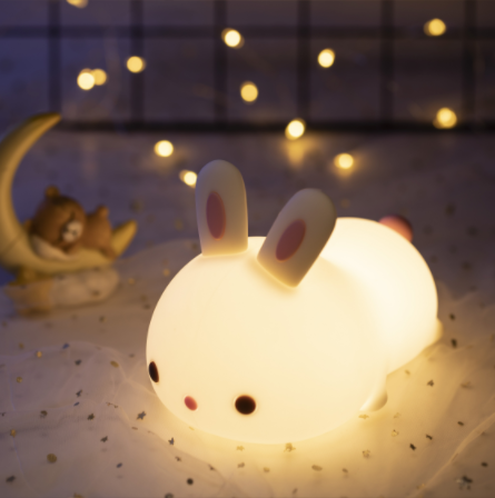 New LED Night Light for Kids Cute Animal Shapes Silicone Table Lamp USB Rechargeable Cordless Baby Night Light Kidsroom Bedroom