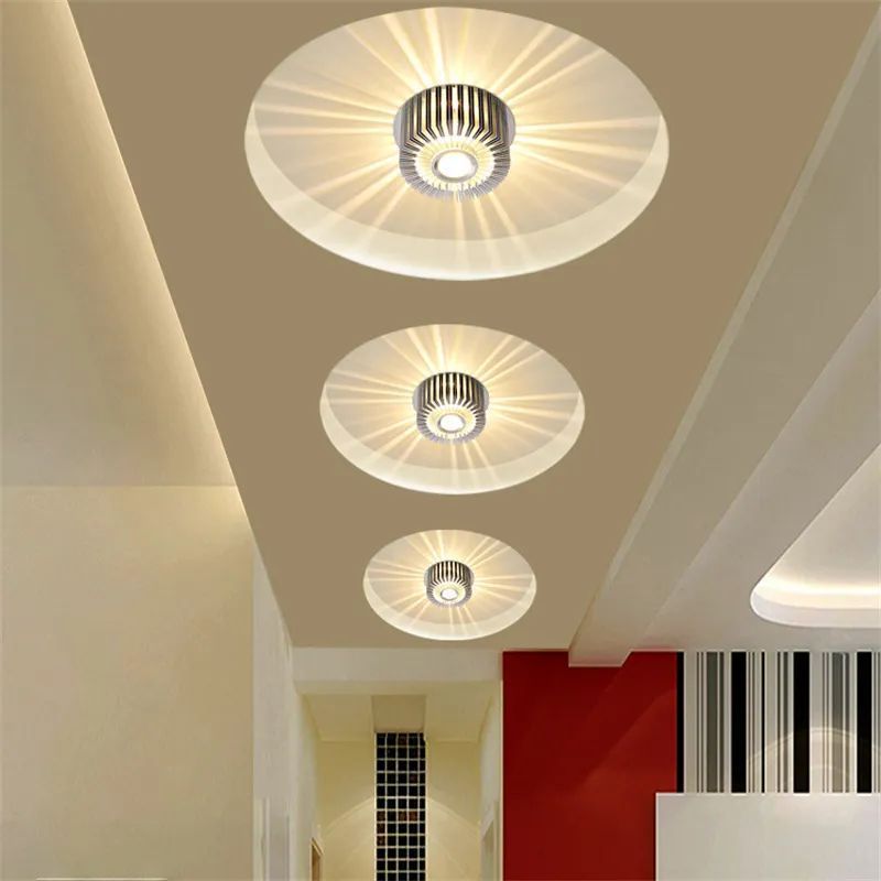 Hot Selling Modern RGB Colorful LED Porch Ceiling Lights Recessed Mounted LED Ceiling Lamp