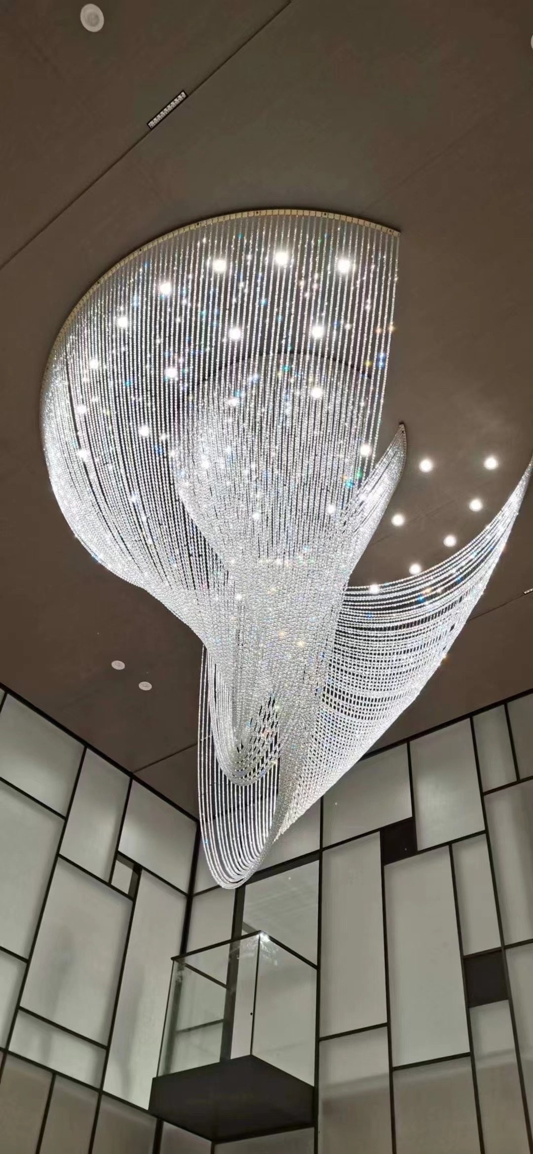 Professional modern lobby chandelier nordic luxury lighting crystal chandelier for hotel villa sales office chandelier pendent