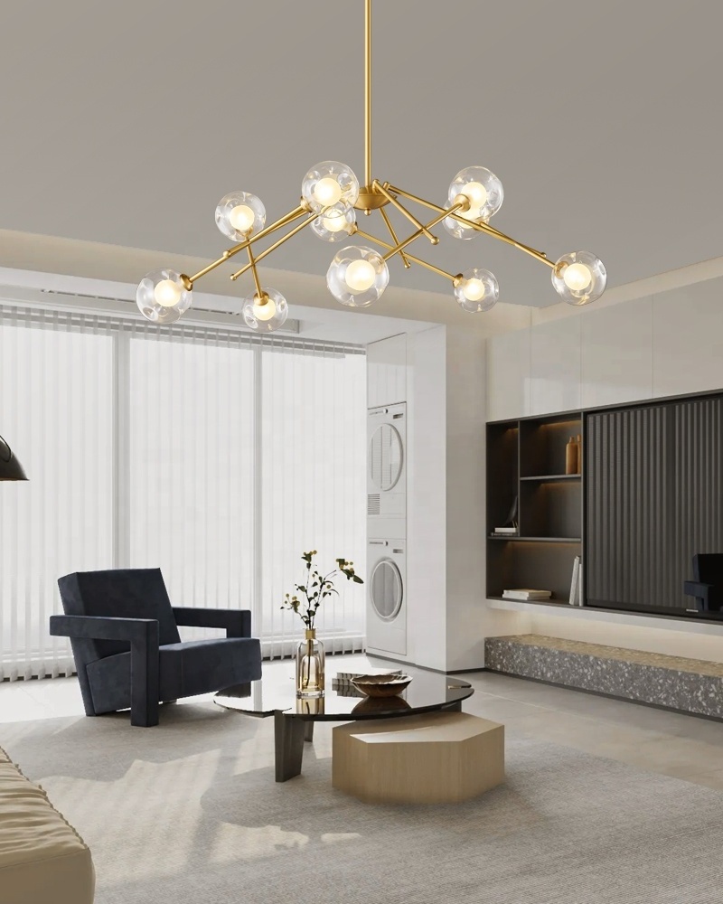 Custom  Luxury Ceiling Style Indoor Decoration Gold Modern Hotel living room wedding  Crystal Chandelier