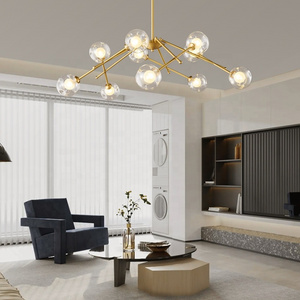 Custom  Luxury Ceiling Style Indoor Decoration Gold Modern Hotel living room wedding  Crystal Chandelier