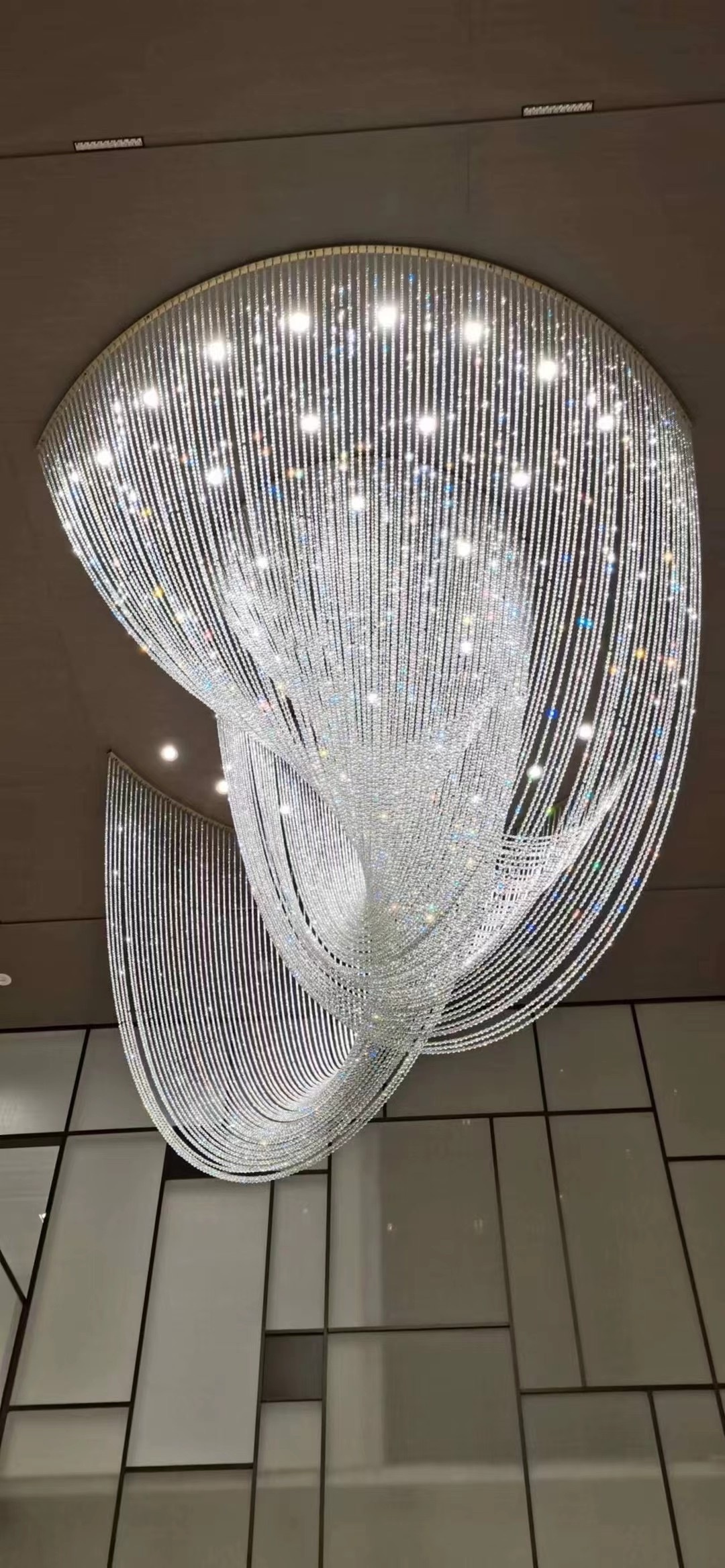 Professional modern lobby chandelier nordic luxury lighting crystal chandelier for hotel villa sales office chandelier pendent