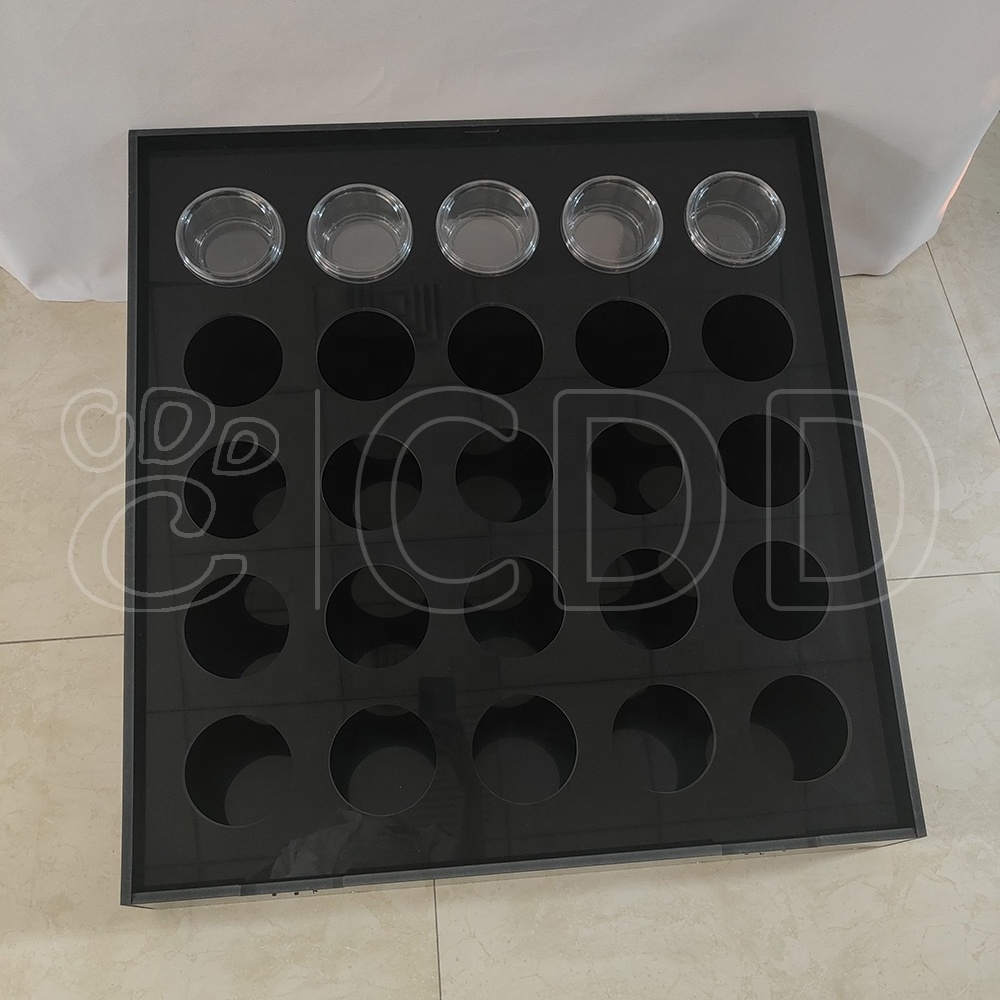 Wholesale reptile exhibition plastic pre-punched reptile show deli cup container holder display for gecko snake