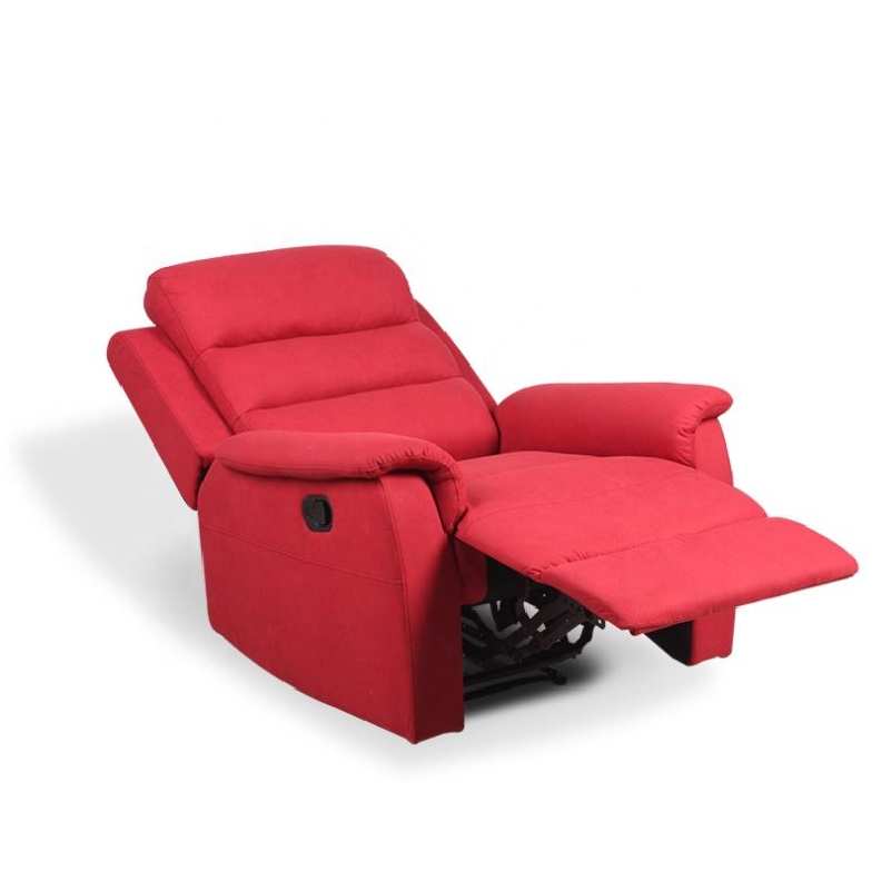 Modern European Style Whole Sale Recliner Sofa Living Room cheap sofas Red Fabric Manual Recliner Chair