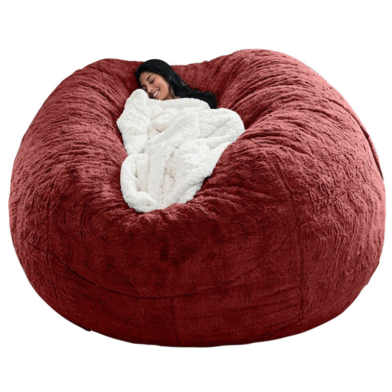 Super soft Colorful Round Lazy Sofa Bed Living Room Big Bean Bag Chair removable Cover Without liner and filler