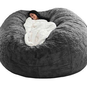 Super soft Colorful Round Lazy Sofa Bed Living Room Big Bean Bag Chair removable Cover Without liner and filler