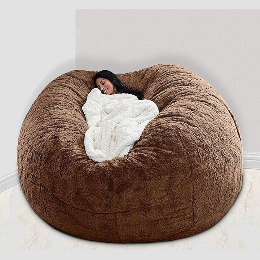 Super soft Colorful Round Lazy Sofa Bed Living Room Big Bean Bag Chair removable Cover Without liner and filler