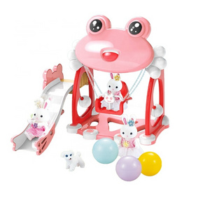 New Toys Katie Rabbit Series Frog Paradise Doll Toys Pretend play Swing Slide Children's Toys