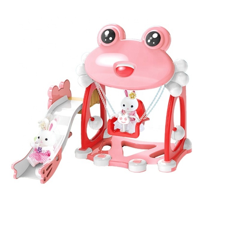 New Toys Katie Rabbit Series Frog Paradise Doll Toys Pretend play Swing Slide Children's Toys