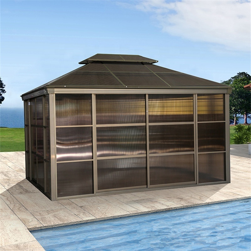 Outdoor Aluminum Sun Room Modern Design  House Gazebo Gazebos For Patio Screen House Room