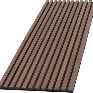 Luxury Acoustic Wood Slat Panels for Wall and Ceiling Decor 3D Sound Proof Fluted Wood Veneer Paneling