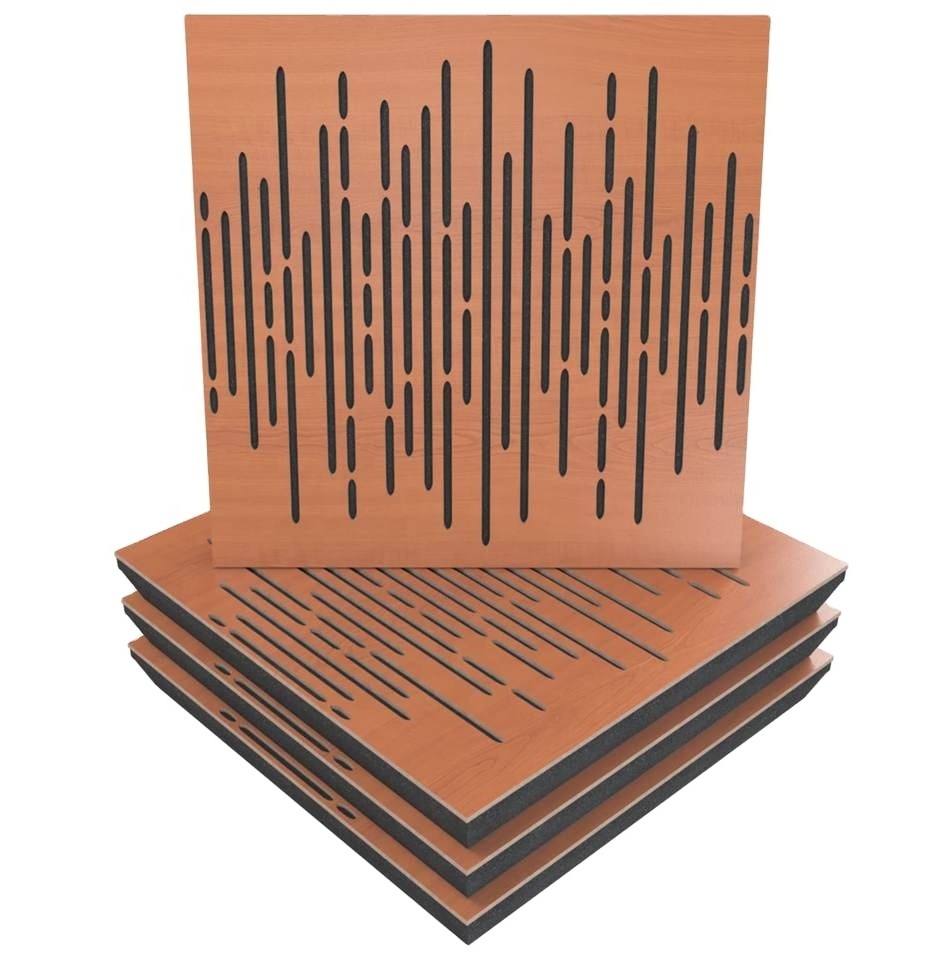 3d model design Custom Thick Wooden Decorative Anti Music Studio Art Modern Wave Wood Acoustic Diffuser 54mm