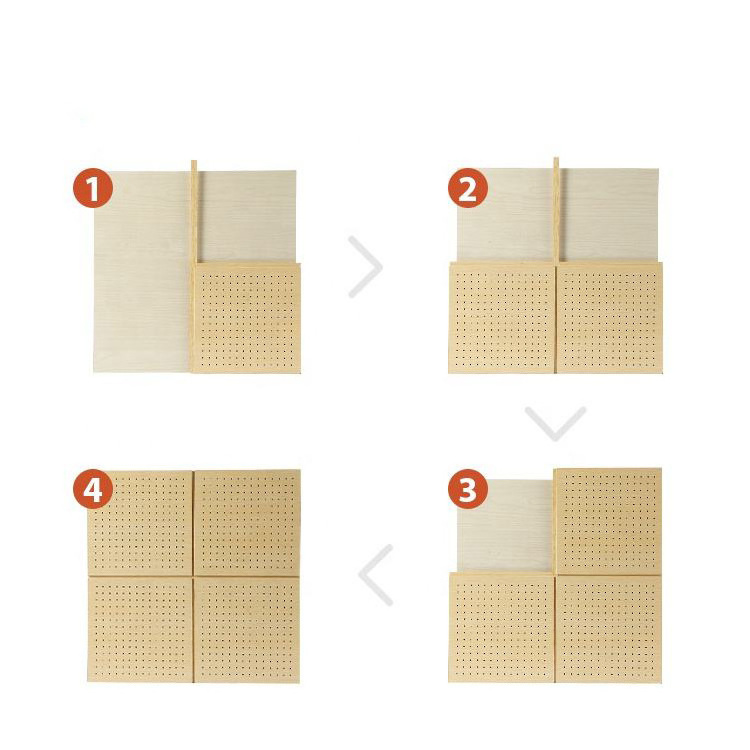 micro perforated sound absorbing wall cladding wood panel series Guangzhou 3d Model Design