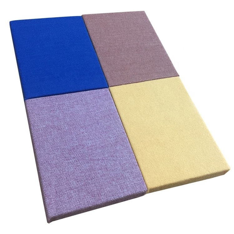 Absorbing material fabric acoustic wall panels for home theater