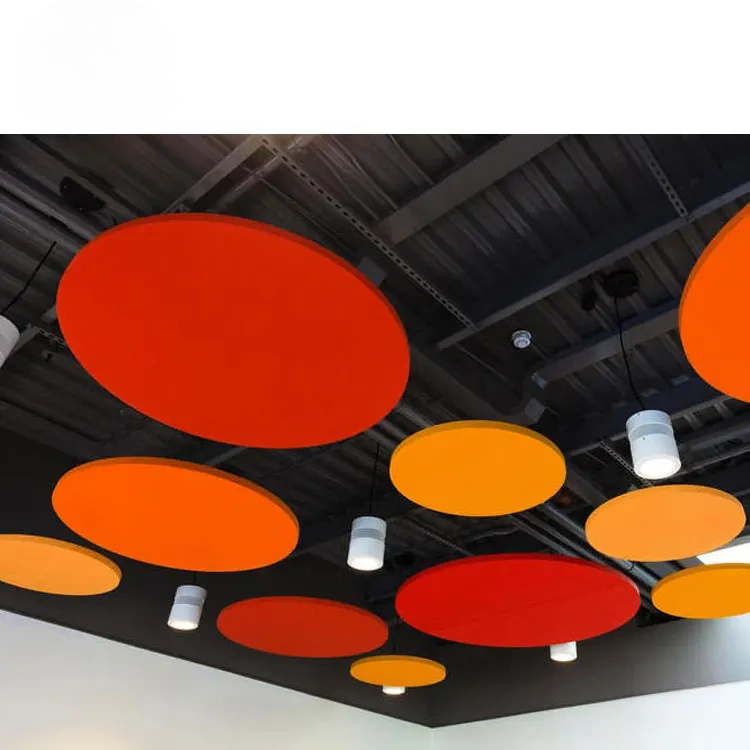 Eco-friendly Material Easy Hanging Noise Reduce Acoustic Baffle Polyester Fiber PET Felt Sound Deadening Ceiling Tiles