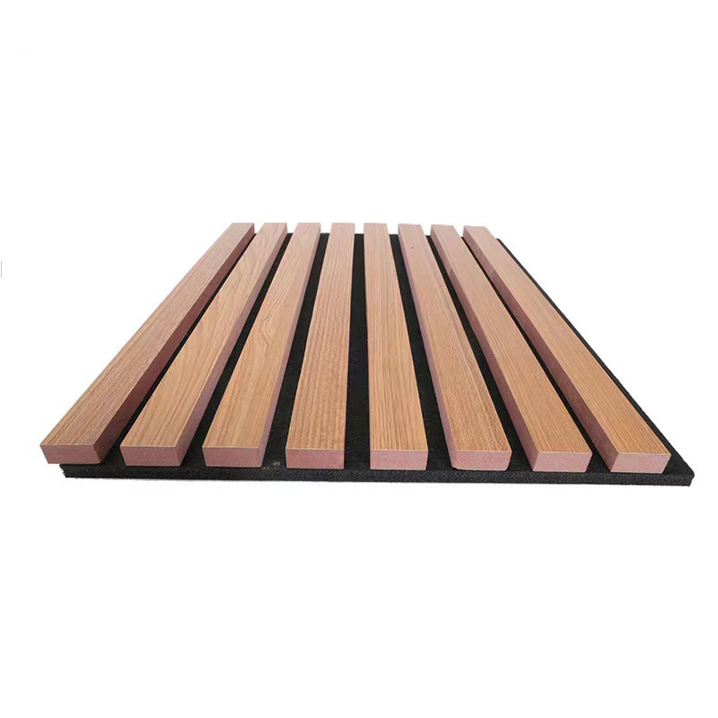 Strip Sound Proof Wall MDF Soundproofing Board Acoustic Panels Decorative Interior Wood PET Art Panel