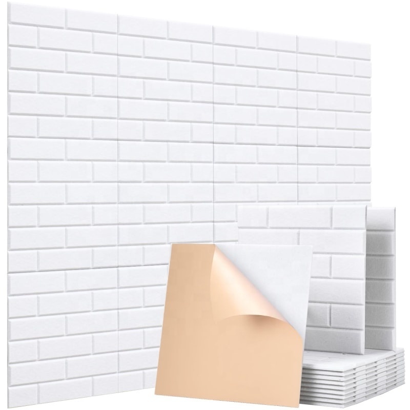 Wall Decoration White Soundproof  Panels Good Sound Deadening Panels  For Home Studio Acoustic Treatment