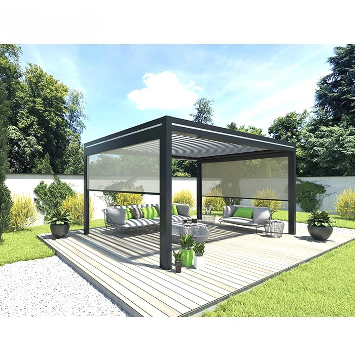 Wholesale Modern Style Outdoor Bioclimatic System Louvre Roof Aluminium Pergola Bioclimatic 5x3 4x3 6x4 aluminium Pergola