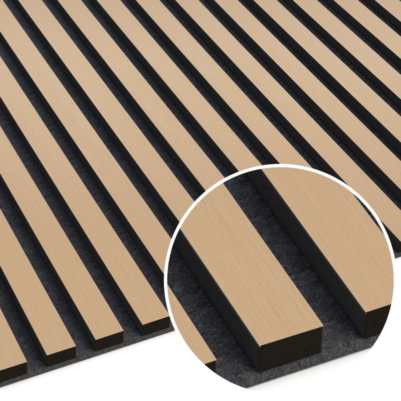 Black MDF wood slat wall panels acoustic panel slat sound proof Decorative acoustic panels wall For Office Home