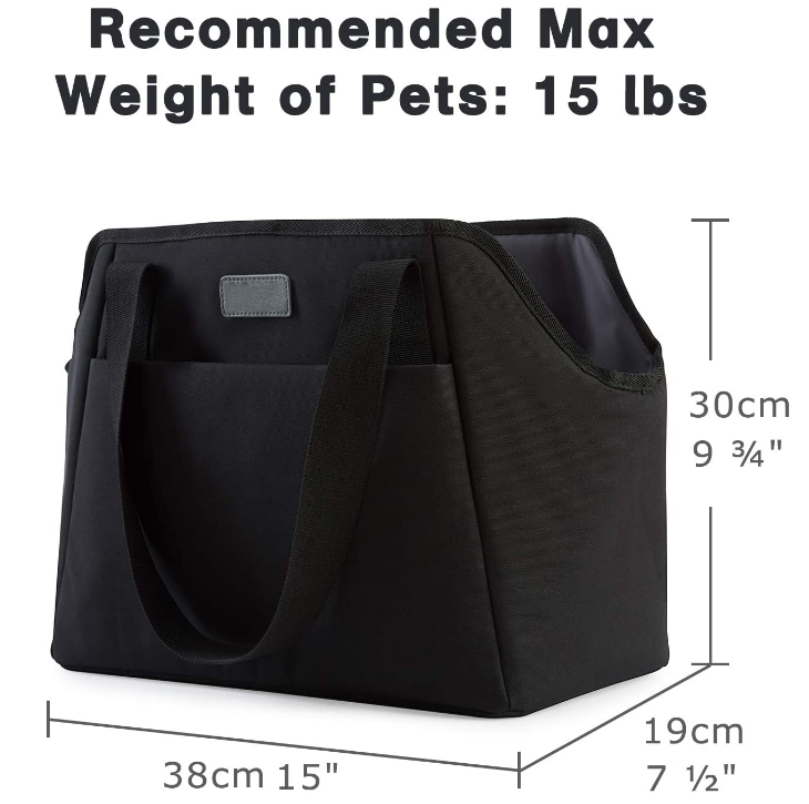 PeiWay Foldable Portable Soft-Sided Pet Carrier Tote Bag Small Dog Cat Carrier Purse with Adjustable Safety Tether