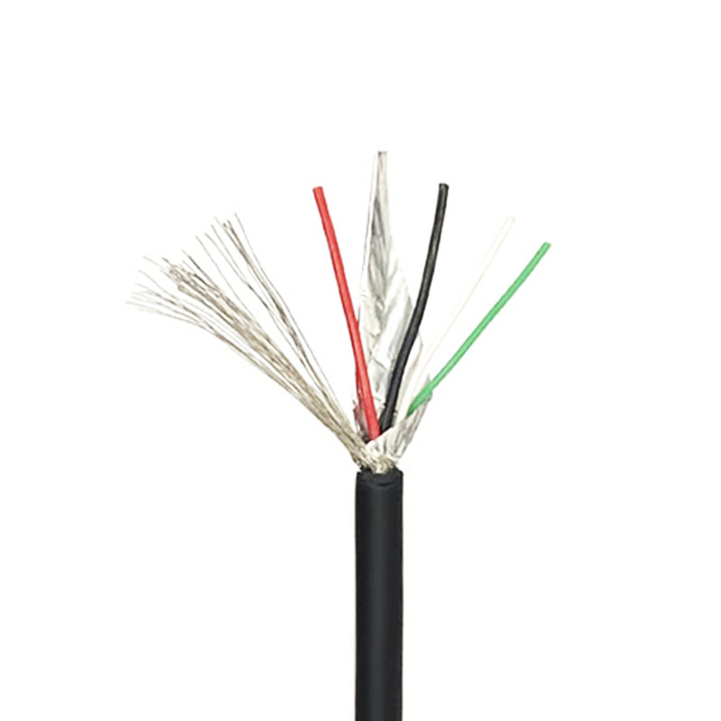 AWM Style 2725 vw1 24awg + 28awg TPE 4 core shielding usb data wire Aluminum Foil Twisted Pair usb Double Shielded Cables