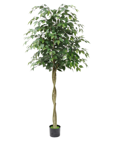 Large Artificial Plants Banyan Tree Plastic Leaves Indoor Plants Faux Outdoor Greenery For Home Garden Wedding Decor