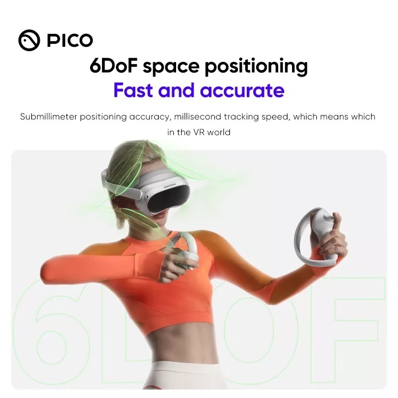 Pico 4 VR Headset All-In-One Customization Virtual Reality Headset 3D VR Glasses 4K+ Display For Metaverse & Stream Gaming pico