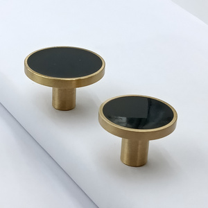 Furniture brass luxury black door handles, modern indoor door handles, brushed solid brass cabinet handles furniture products