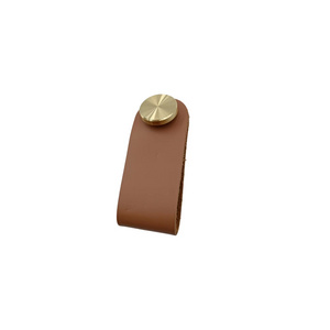 Furniture knobs, leather knobs, furniture knobs European modern wardrobe drawer door custom leather knobs products