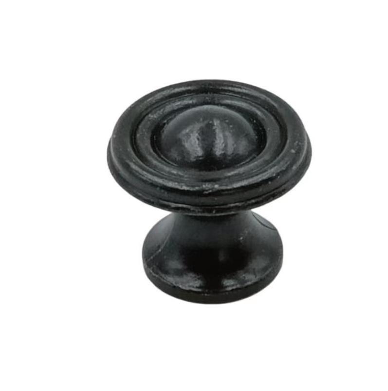 Circular black retro classic cabinet hardware alloy decorative handle, indoor door handle zinc alloy product