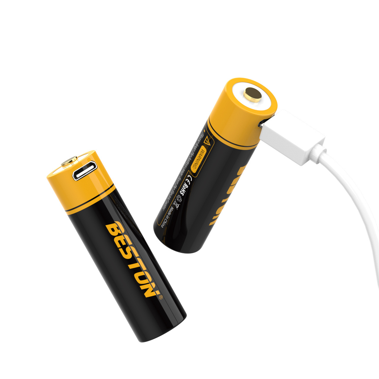 BESTON Factory Price 2pcs 1.5V Rechargeable long life AA battery  Micro USB Li-ion 3500mWh battery for Keyboard 1500 Cycle Times