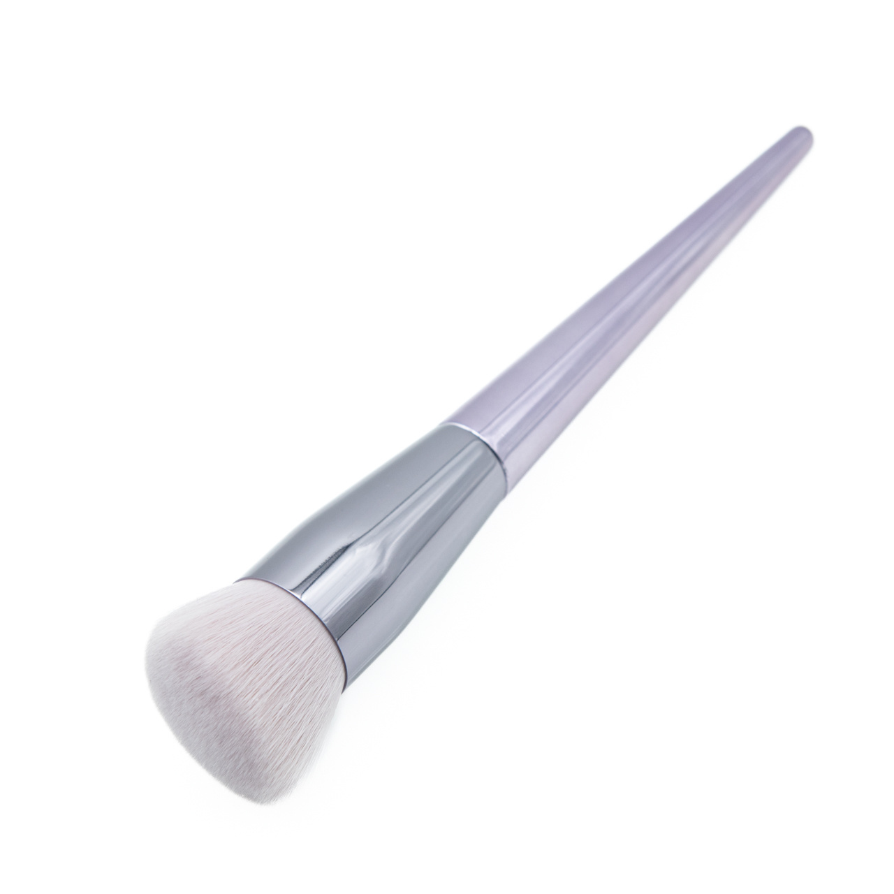 2024 Essential Lavender Angled Foundation Face Makeup Brush with Custom Logo for Foundation Concealer Contour Application