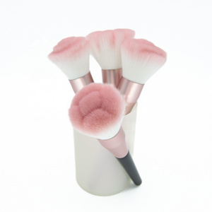 Fashion Flower Collection Face Brush Customized Logo Powder Brush Synthetic Hair Morning Glory Makeup Brush - Pink