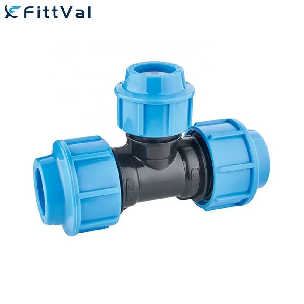 Wholesale PE Pipe Ball Valve PP Compression Fitting 25mm Plastics PP HDPE Compression Water System