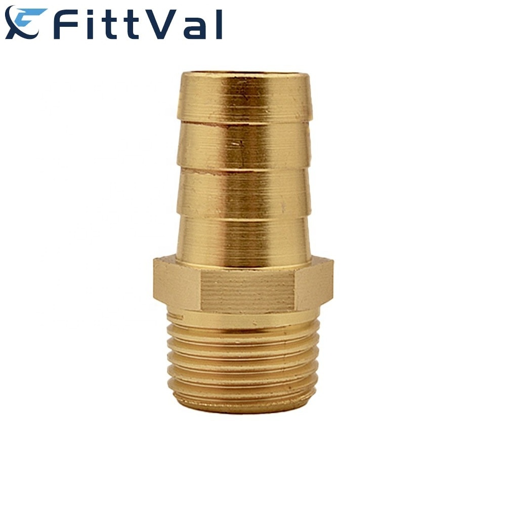 Hot Sale Adapter Male Thread Hose Tail Connector Pneumatic Fittings Brass Hose Barb Coupler Pipe Fittings