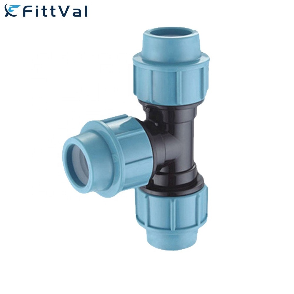 Wholesale PE Pipe Ball Valve PP Compression Fitting 25mm Plastics PP HDPE Compression Water System