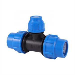 Wholesale PE Pipe Ball Valve PP Compression Fitting 25mm Plastics PP HDPE Compression Water System