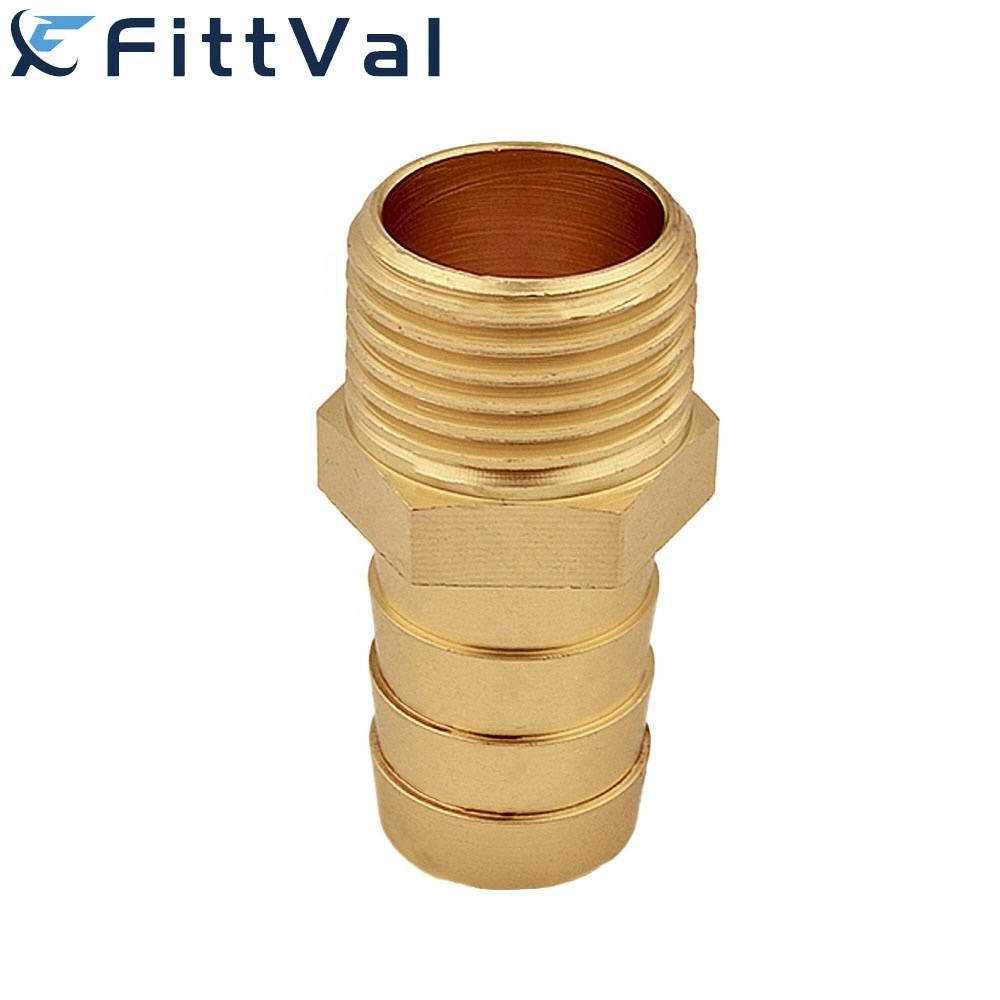 Hot Sale Adapter Male Thread Hose Tail Connector Pneumatic Fittings Brass Hose Barb Coupler Pipe Fittings