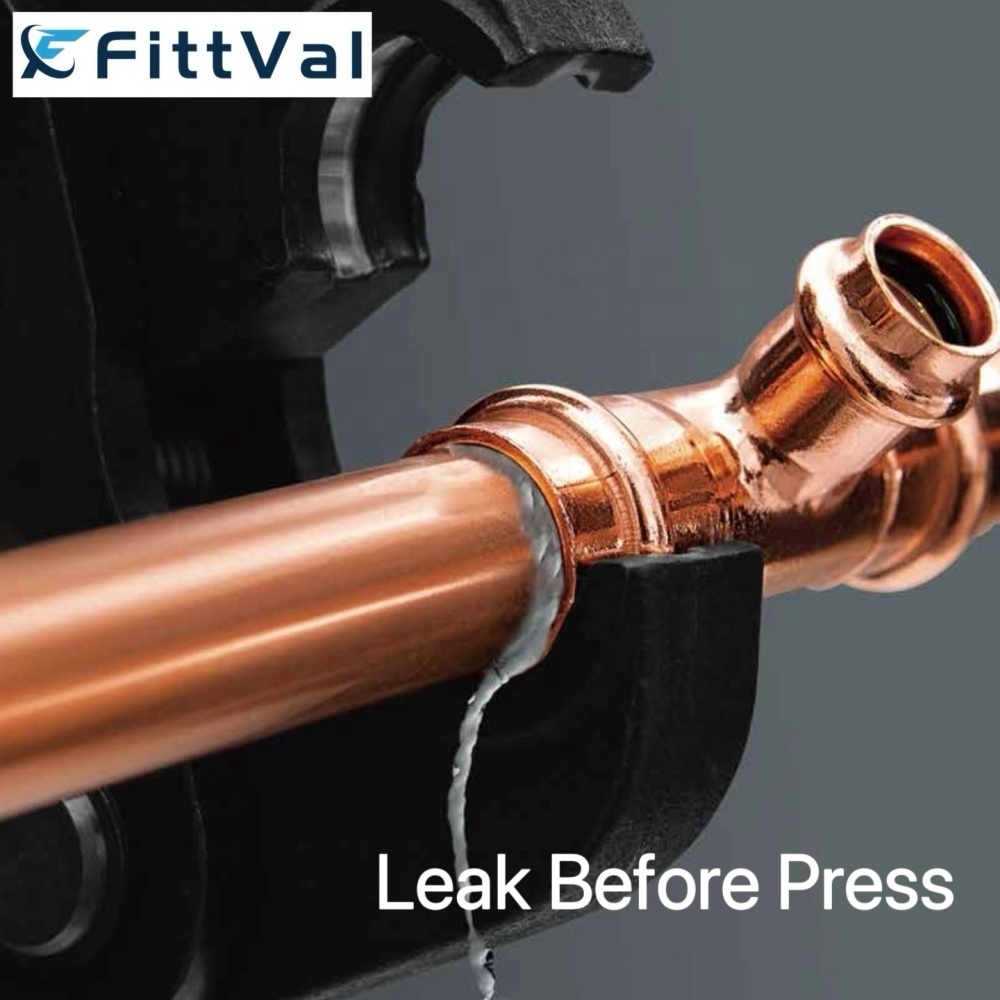 Factory Custom Plumbing Pipe Propress Copper V Profile  Press Fittings