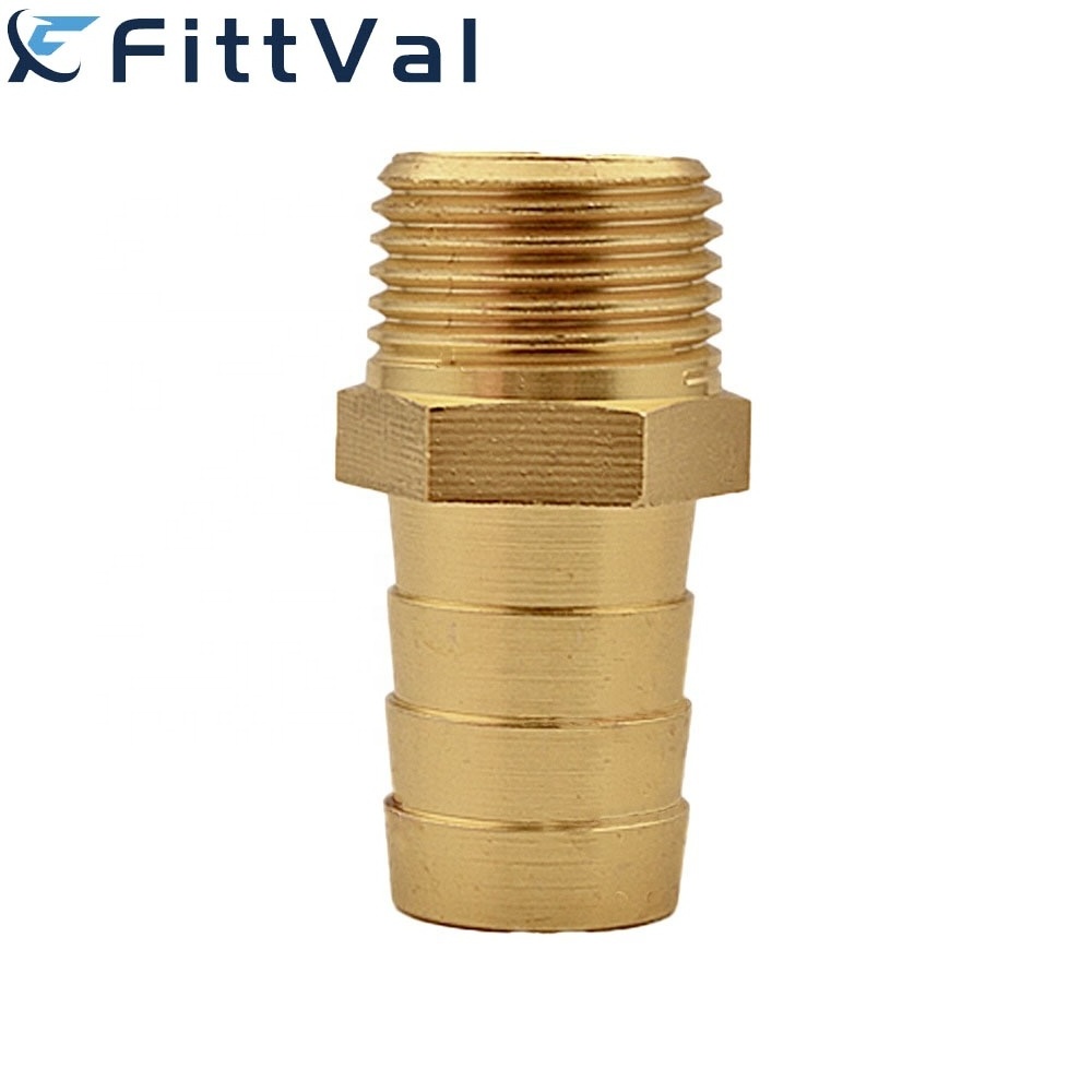 Hot Sale Adapter Male Thread Hose Tail Connector Pneumatic Fittings Brass Hose Barb Coupler Pipe Fittings