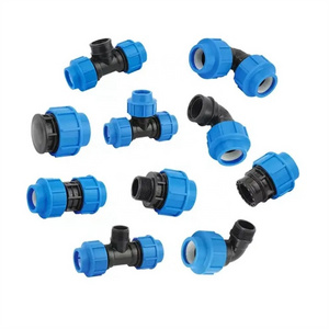 OEM HDPE Pipe Fittings Catalogue Plastic Material PP Compression Poly Hdpe Fittings